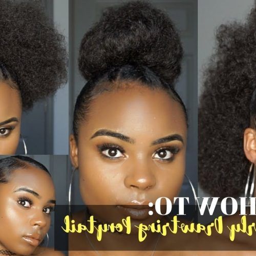Curly Blonde Afro Puff Ponytail Hairstyles (Photo 9 of 20)