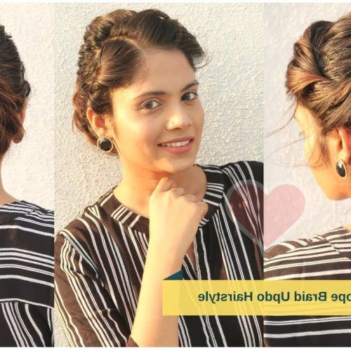Messy Rope Braid Updo Hairstyles (Photo 10 of 20)