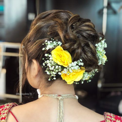 French Twist Wedding Updos With Babys Breath (Photo 8 of 20)