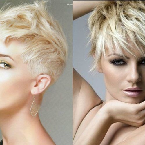 Choppy Pixie Haircuts With Blonde Highlights (Photo 2 of 20)