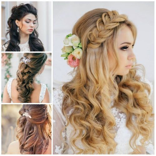 Curly Medium Length Hair Wedding Hairstyles (Photo 15 of 15)