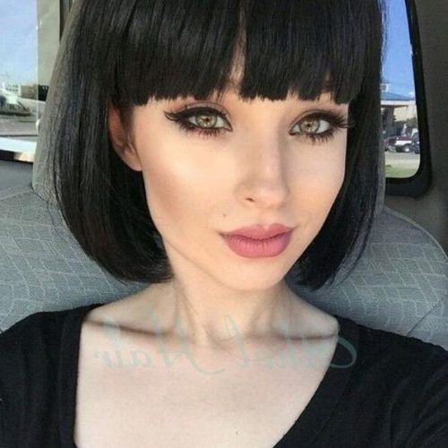 Short Hairstyles With Blunt Bangs (Photo 6 of 20)