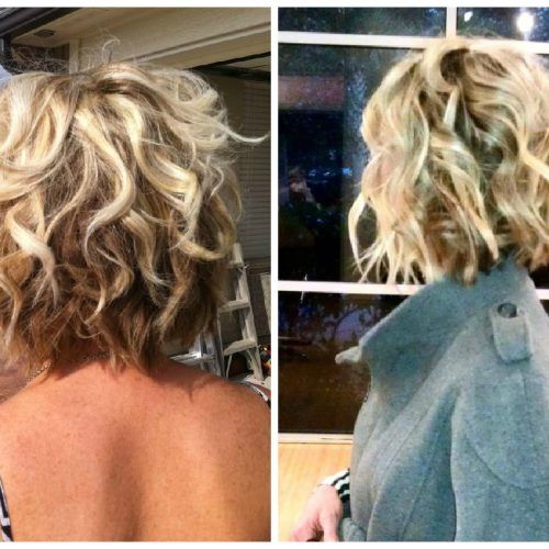 Angled Brunette Bob Hairstyles With Messy Curls (Photo 19 of 20)