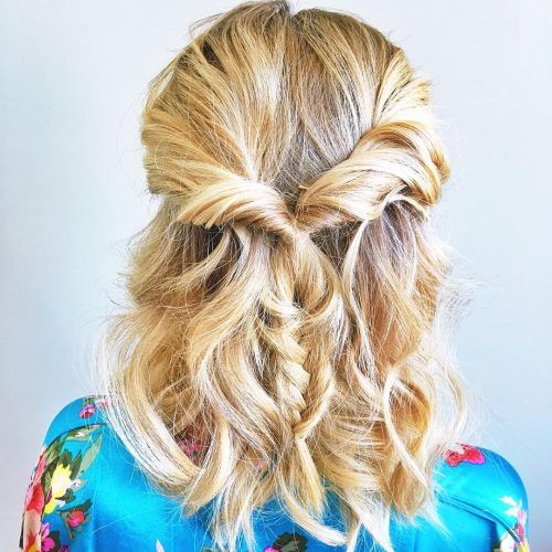 Half Up Blonde Ombre Curls Bridal Hairstyles (Photo 20 of 20)