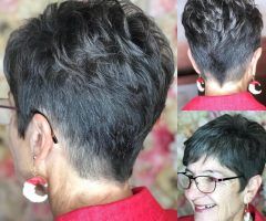20 Photos Tapered Gray Pixie Hairstyles with Textured Crown