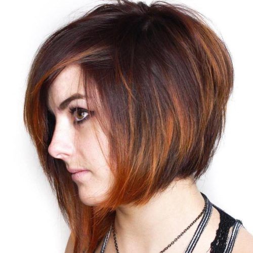 Stacked Copper Balayage Bob Hairstyles (Photo 4 of 20)