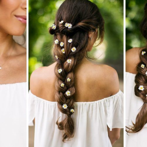 Braids And Flowers Hairstyles (Photo 5 of 15)
