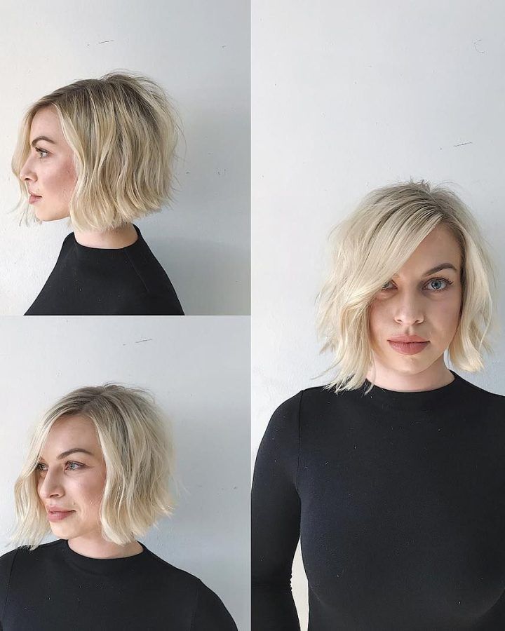 Textured Bob with Side Part Hairstyles