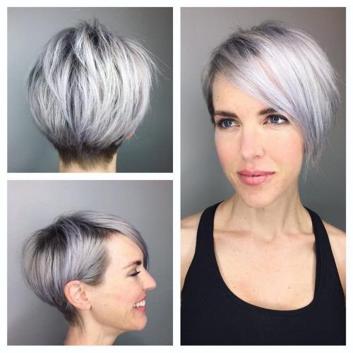 Cropped Gray Pixie Hairstyles With Swoopy Bangs (Photo 6 of 20)