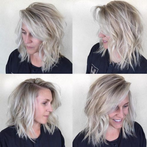 Side Swept Warm Blonde Hairstyles (Photo 8 of 20)