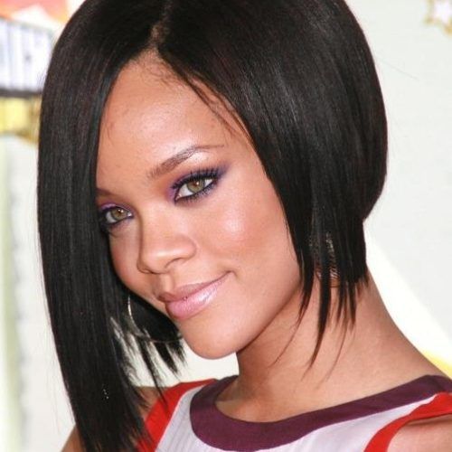 Rihanna Shoulder Length Bob Hairstyles (Photo 14 of 15)