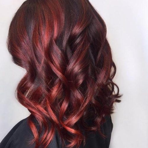 Long Hairstyles Red Highlights (Photo 12 of 15)