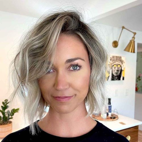 Messy Bob Hairstyles With A Deep Side Part (Photo 2 of 20)