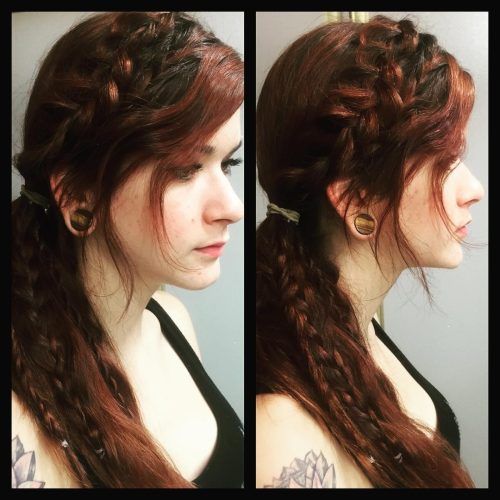 Side Pony Hairstyles With Fishbraids And Long Bangs (Photo 6 of 20)