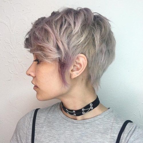 Ashy Blonde Pixie Hairstyles With A Messy Touch (Photo 2 of 20)