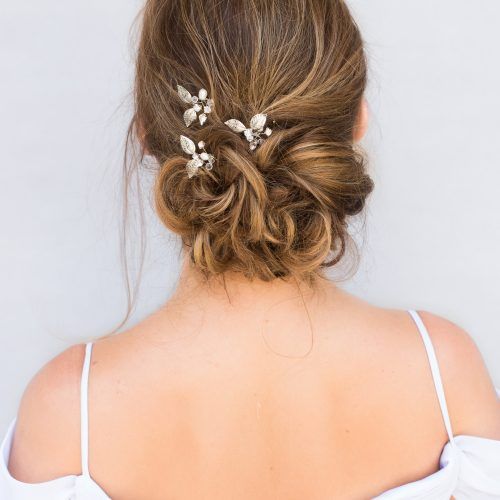Chignon Wedding Hairstyles With Pinned Up Embellishment (Photo 6 of 20)