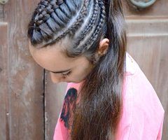 20 Best Collection of Cornrow Accent Braids Hairstyles
