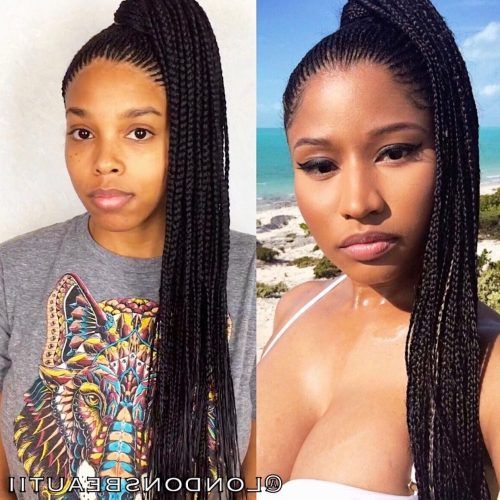 Cornrows Hairstyles For Long Ponytail (Photo 17 of 20)