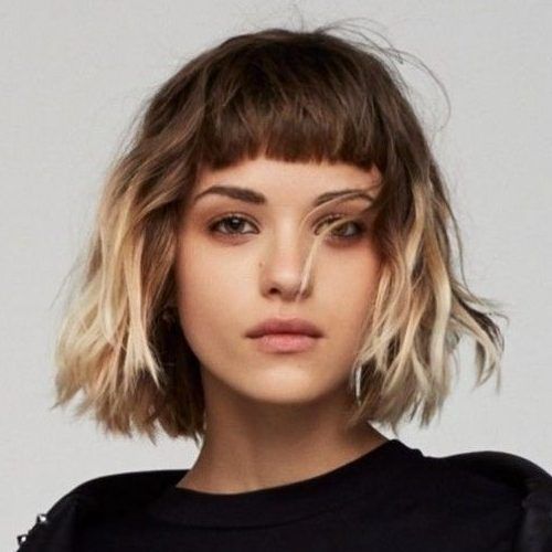 Cropped Tousled Waves And Side Bangs (Photo 4 of 15)