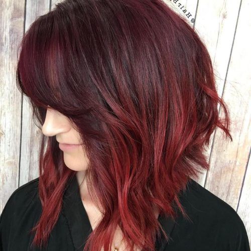 Jagged Red Ombre Hairstyles (Photo 2 of 20)