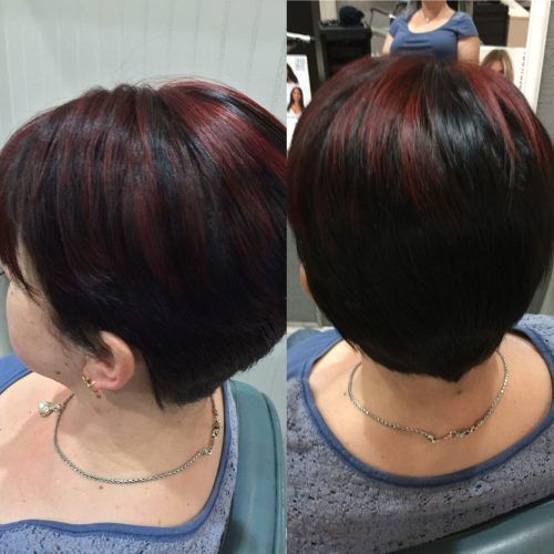 Pageboy Maroon Red Pixie Haircuts (Photo 5 of 20)