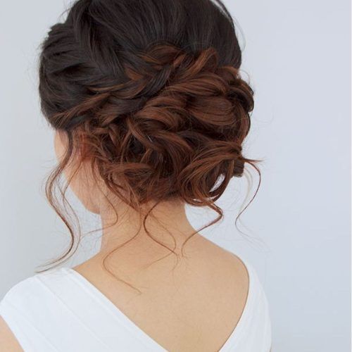 Pinned Back Tousled Waves Bridal Hairstyles (Photo 11 of 20)