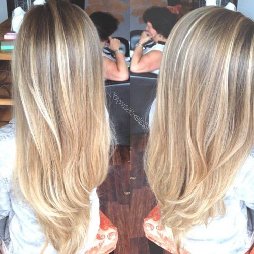 Sun-Kissed Blonde Hairstyles With Sweeping Layers (Photo 7 of 20)