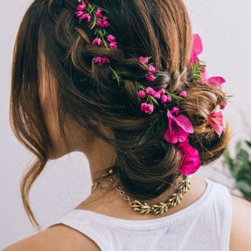 Traditional Halo Braided Hairstyles With Flowers (Photo 9 of 20)
