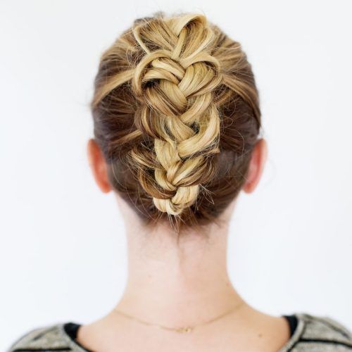 Triple Under Braid Hairstyles With A Bun (Photo 8 of 20)
