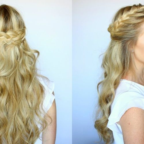 Wavy Side Ponytails With A Crown Braid (Photo 16 of 20)