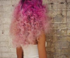 20 Best Hot Pink Highlights on Gray Curls Hairstyles