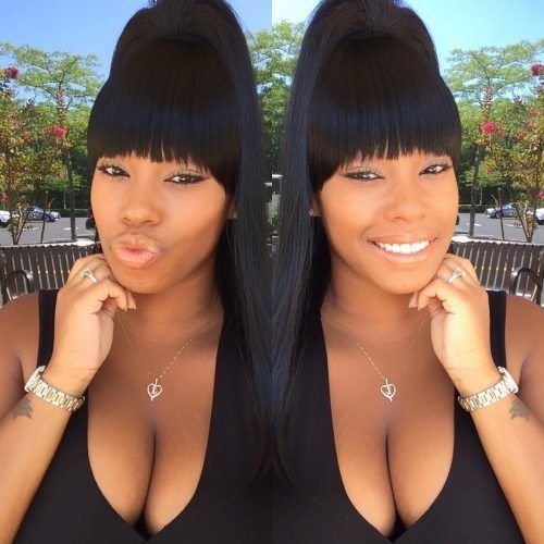Minaj Pony Hairstyles With Arched Bangs (Photo 12 of 20)