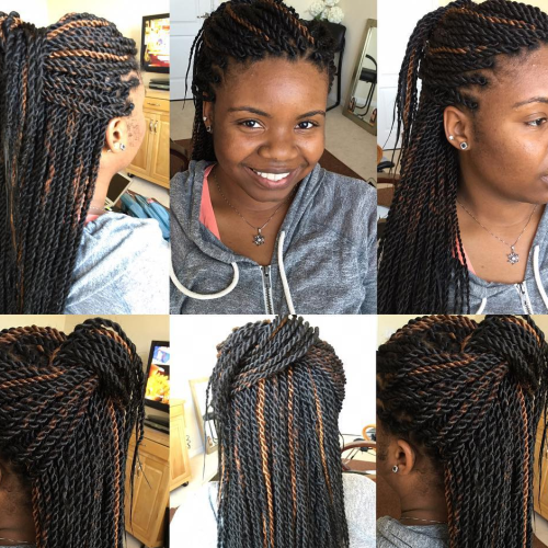 Long Twists Invisible Braids With Highlights (Photo 5 of 20)