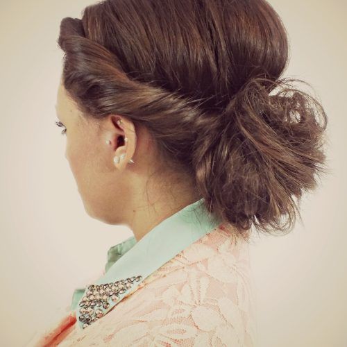 Messy Twisted Chignon Prom Hairstyles (Photo 14 of 20)
