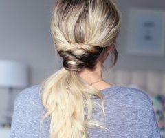 20 Photos Twisted and Pinned Blonde Ponytails