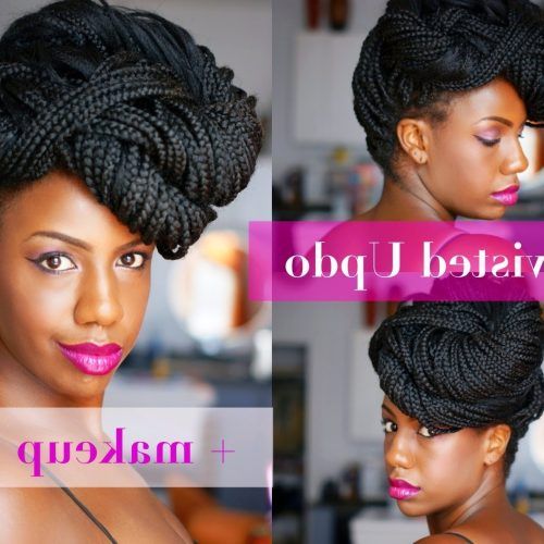 Senegalese Twist Styles Updo Hairstyles (Photo 3 of 15)