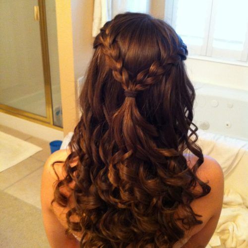 Tied Back Ombre Curls Bridal Hairstyles (Photo 3 of 20)