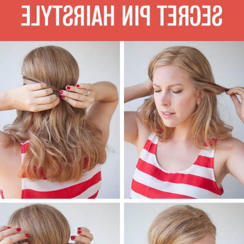 Pinned Back Side Hairstyles (Photo 8 of 20)