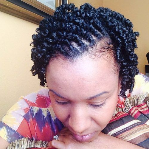 Flat Twist Updo Hairstyles On Natural Hair (Photo 12 of 15)