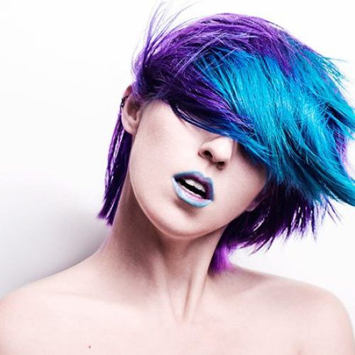 Edgy Lavender Short Hairstyles With Aqua Tones (Photo 9 of 20)