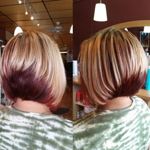 Two-Tone Stacked Pixie Bob Haircuts (Photo 3 of 20)