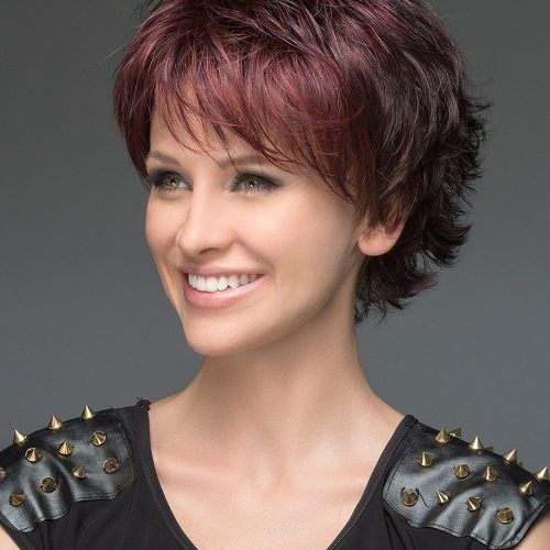 Short Shag Haircuts With Purple Highlights (Photo 8 of 20)
