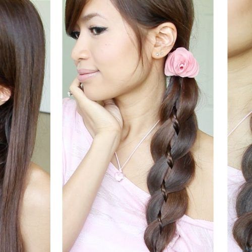 Side Swept Carousel Braid Hairstyles (Photo 10 of 20)