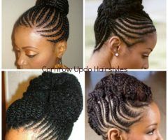 2024 Latest African Cornrows Updo Hairstyles