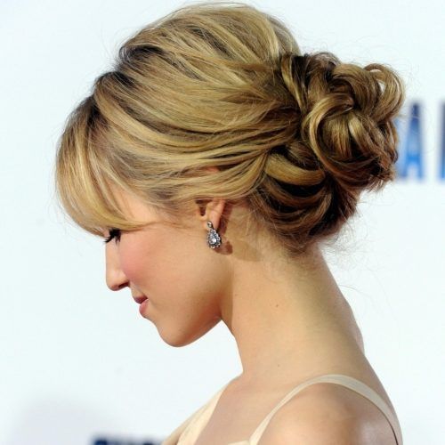 Updo Hairstyles For Long Hair With Bangs (Photo 2 of 15)