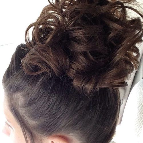 High Updo For Long Hair With Hair Pins (Photo 1 of 15)