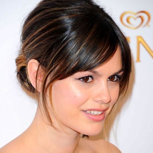 Updos For Medium Hair With Bangs (Photo 9 of 15)