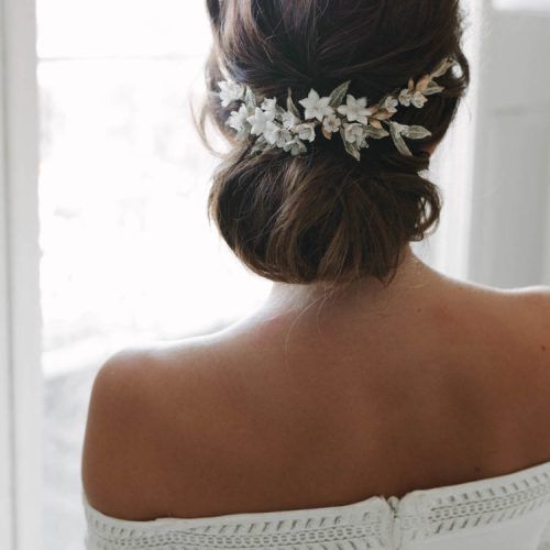 Bridal Chignon Hairstyles With Headband And Veil (Photo 13 of 20)