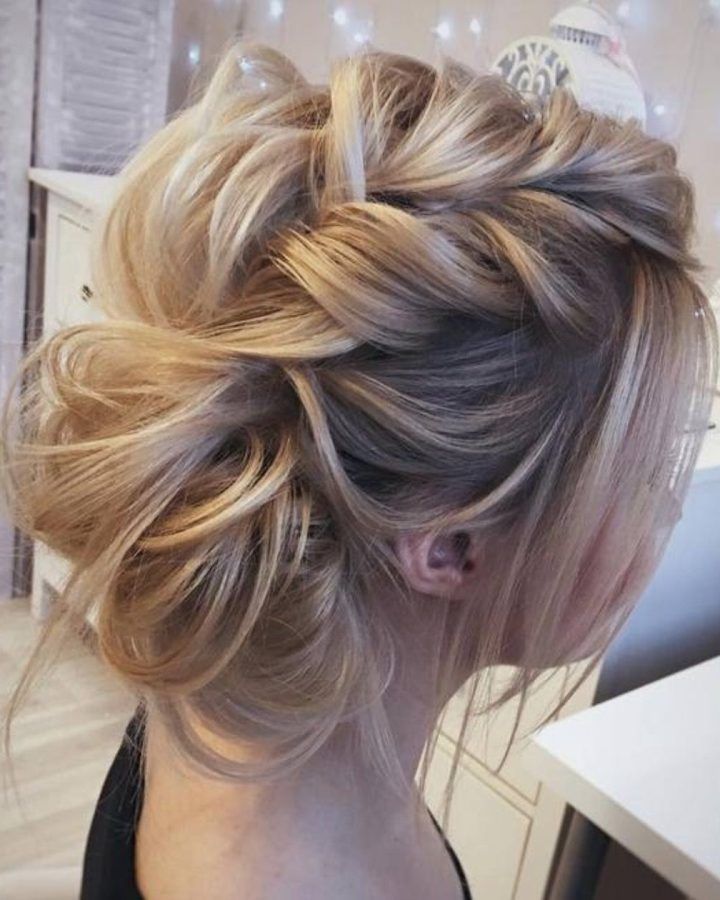 20 Best Collection of Wavy and Wispy Blonde Updo Wedding Hairstyles