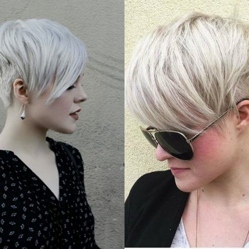 Asymmetrical Silver Pixie Hairstyles (Photo 13 of 20)